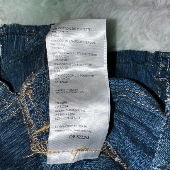 New Free People Angelo Denim Pull On Jeans Pants Drawstring Slouchy Size XS - Picture 12 of 12